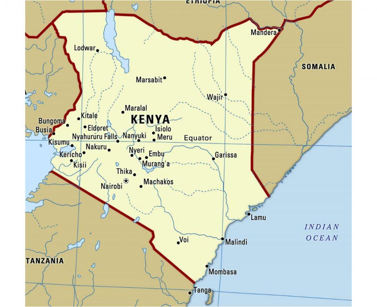 भूमध्य रेखा केन्या में नक्शा