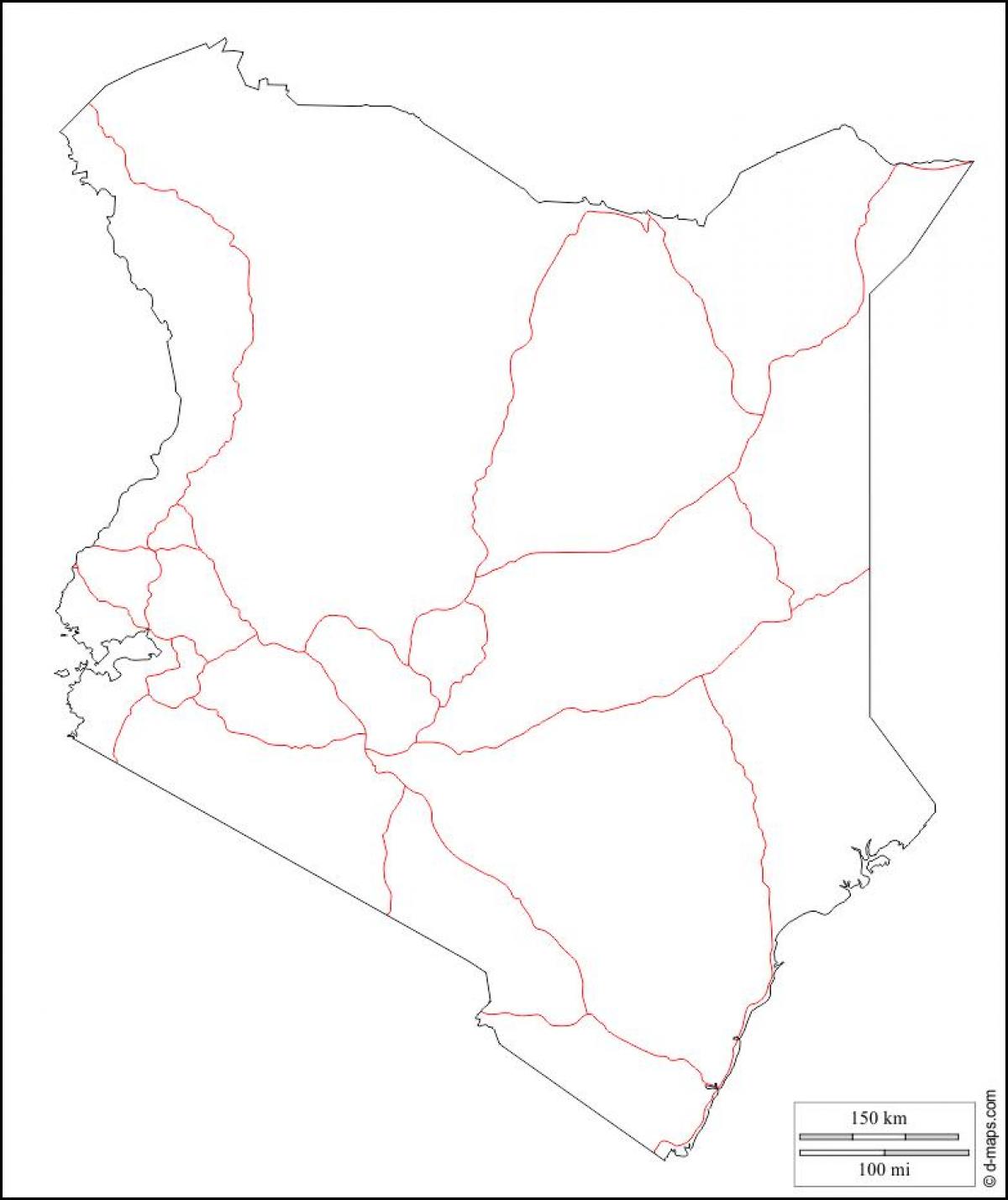 केन्या रिक्त नक्शा