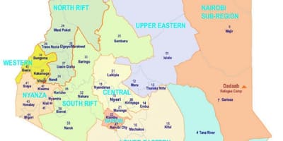 मानचित्र केन्या के धर्म