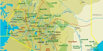 मानचित्र केन्या की वनस्पति