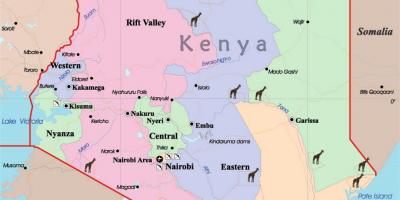 बड़े मानचित्र केन्या के