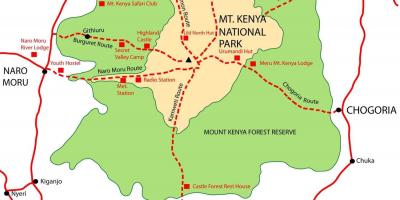 नक्शे के माउंट केन्या